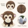 WEIGEDU Small Plush Toys Babies Monkey Stuffed Animals, 5.9 inches, Kaffee Brown Chocolate