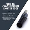 Kasher’s 360 Multipurpose Lighter Tool - Lightweight & Multipurpose Accessory for Lighters - Suitable to use as Pipe Cleaner, Cutter or Multi-Tool Lighter Case (Without Lighter, Silver)