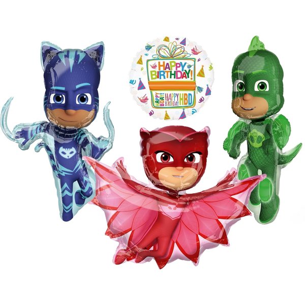 Anagram PJ Masks Catboy Gekko and Owlette Birthday Party Supplies Balloon Bouquet Decorations