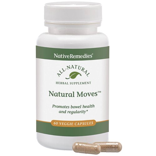 Native Remedies Natural Moves - All Natural Herbal Supplement Promotes Bowel Health and Regularity as Related to Constipation - 60 Veggie Caps