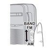 Panasonic RF-P50d Pocket AM/FM Radio Silver RF-P50D