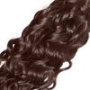 18 Inch Brown Human Hair Bundles Color #4 Water Wave Bundles Brazilian Grade 8A Virgin Human Hair Extensions Chocolate Brown Human Hair Bundles Double Weft Hair Weave