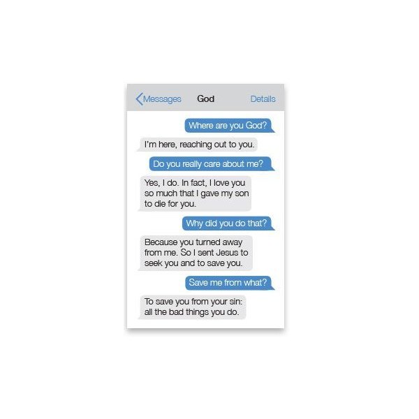 suphanlin Messages from God (Mini Gospel Tract Card - Packet of 100 - NKJV) c