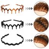 3 Pcs Zig Zag Headbands Shark Tooth Hair Comb Headband Wavy Shape Headband with Teeth Hair Band Hair Hoop Accessory Plastic Headbands for Women Men