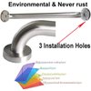 2 Pack 16 Inch Shower Grab Bar Satin Brushed Nickel, ZUEXT Stainless Steel Safety Grab Bar Handle, Bathroom Balance Bar, Safety Hand Rail Support - Handicap, Elderly, Injury, Senior Assist Bath Handle