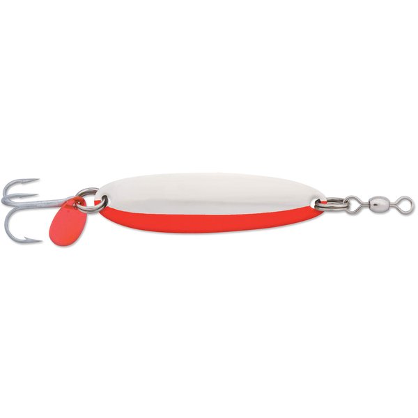 1/4 Krocodile (Treble Hook) Chrome/Flo Red