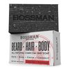 Bossman Men's Bar Soap 4 in 1 Beard Wash, Shampoo, Body Wash and Conditioner, 4 oz