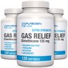Puregen Labs Extra Strength Gas Relief Softgels with Simethicone 125 mg | Fast Relieve of Pressure, Bloating and Painful Discomfort – 3 Pack | Total 360 Softgels