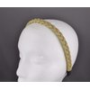 Gold headband braid braided hair band sparkly headband skinny narrow
