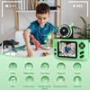 Kids Camera, Christmas Birthday Gifts for Boys and Girls Age 3-8,Video Cameras for Kids 8-12,Childrens Digital Camera for vlogging Portable Kids Selfie Camera with 32GB SD Card Green