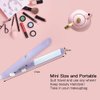 Mini Hair Straightener, Travel Size Straightening Iron Small Lightweight Portable Flat Iron Heating Curler Ceramic Tourmaline Plate Beauty Quick & Easy Hair Styling for Women Men,