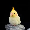 Nohito Realistic Yellow Cockatiel Parrot Bird Plush Toy Stuffed Animal Simulation Fake Bird Cockatoo Stuffed Animals Cute Little Bird Plushie Doll Gifts for Kids 4.9'' (Yellow, M)