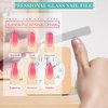 Glass Nail Shiner - 2PC Upgrade Glass Nail File for Natural Nails Nano Nail Buffers Crystal Shine Polisher, DR. Mode Professional Manicure Tools Kit for Acrylic Nail Care