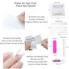 Handmade Press on Nails, Reusable False Nails, 3D Hand-Painted Gel UV Finish False Nails, Full Cover Artificial Nails Stick on Nails with Nail Glue,Mini Nail File, Manicure Stick, and 20 Fake Nails(M)