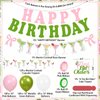 Martini Bow Birthday Party Decorations, Green Pink Glitter Happy Birthday Banner Garland Cake Topper Balloons for Girls Women Trendy Martini Bar Birthday Bachelorette Bridal Shower Party Supplies