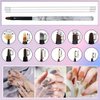 Nail Art Brushes Set, YIHUELE Nail Art Design Painting Tools with Nail Extension Gel Brush, Nail Art Liner Brush for Gel Polish Manicure Salon DIY at Home (White and black)