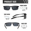 DUCO Mens Sports Polarized Sunglasses UV Protection Sunglasses for Men 8177s(Black Frame Gray Lens)