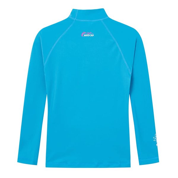 MADCAP Girls' UV Sun Protection Long-Sleeve Rash Guard (Blue, 16-XL)