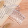 Minkissy Plastic Teeth Hair Combs for Styling 10pcs Hair Comb Clips French Hair Side Combs for Women Decorative Hair Combs Veil Fixed Comb for Wedding (Transparent)