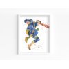 Cyclops Prints, X-Men Watercolor, Nursery Wall Poster, Holiday Gift, Kids and Children Artworks, Digital Illustration Art