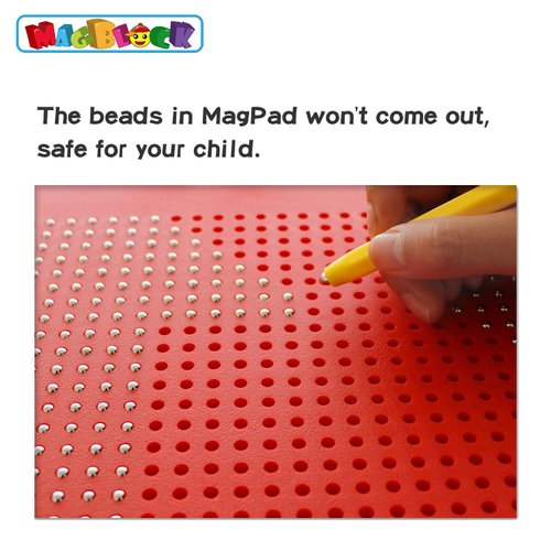 MAGBLOCK Magnetic Drawing Board for Kids Toddler Doodle & Sketch Toys Includes Magnet Pen Boosting Perschools Creativity Travel & Car Ride Activities (8.58in x6.89in)