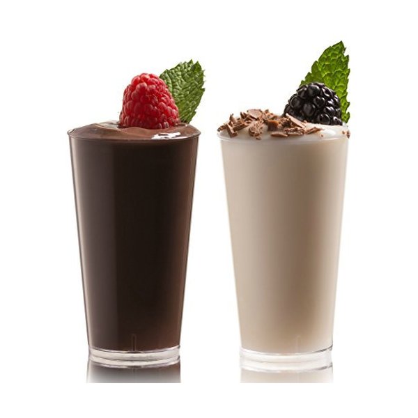 Zappy Elegant Disposable Plastic Straight Wall Shooter Glasses 3 Oz: Clear Pack of 50 Tumblers - Tasting Sample Dessert Shooters Champagne Wine Beer Shot Glass Parfait Souffle Jello Tumbler Party Cups