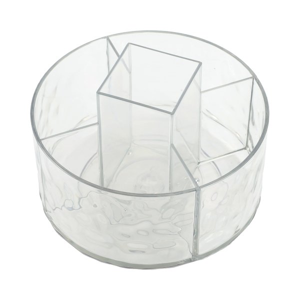 VOCOSTE Rotating Makeup Organizer, 360 Degree Rotatable Cosmetic Display Case, Makeup Caddy Storage Makeup Brushes Lipsticks Nail Polish Skincare, Clear