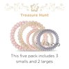 TELETIES - Mix Spiral Hair Coils - Summer Collection - Ponytail Holder Hair Ties for Women - Phone Cord Hair Ties - Strong Grip, No Rip, Water Resistant, No Crease - 5 pack - Treasure Hunt