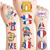104PCS French Paris France Temporary Tattoos Stickers Happy Bastille Day Birthday Party Decorations Favors Supplies Eiffel Tower Tattoo Sticker Gifts For Boys Girls School Prizes Carnival Christmas