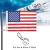 Universal Boat Flag Marine 16"x24" with 4 Boat Flag Pole Kits USA Flag with 50 Embroidered Stars American Boat Flag