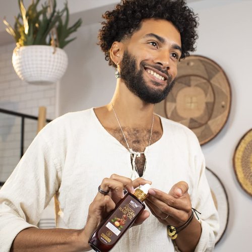 WOW Skin Science Moroccan Argan Hair Oil - Hydrate Hair Strands, Increase Shine & Gloss All Hair Types - Straight, Wavy, Curly - 200ml