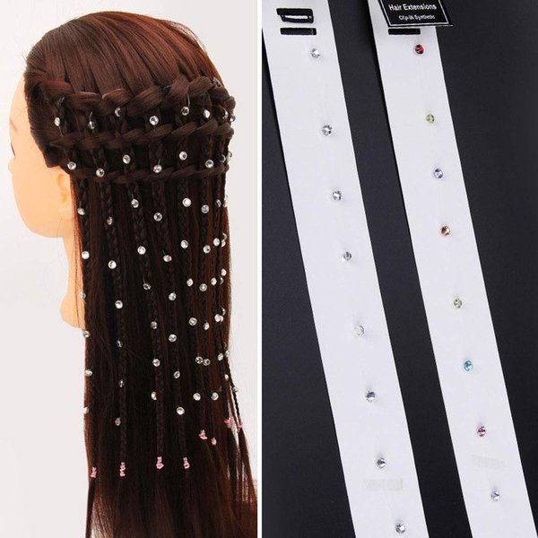 Set of 5 Beautiful Rhinestone DIY Hair Clip Comb Hairpin Headdress Hair Extensions Hair Pins Hair Accessories for Women (Colorful)