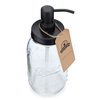 Quart Size Mason Jar Soap and Lotion Dispenser - Black - by Jarmazing Products - Made from Rust-Proof Stainless Steel