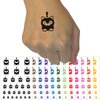 Round Cat Shocked Temporary Tattoo Water Resistant Fake Body Art Set Collection - White (One Sheet)