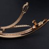 2PCS Women Metal Alloy French Hair Barrette Hair Clip Simple Hair Pin Hair Accessories Spring Clips (Gold)