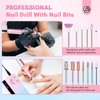 SAVILAND Portable Nail Drill Professional: 2024 Digital Pro E File | 35000 RPM Electric Cordless Fast Remover Anti-Shaking | Manicurist Nail Salon Superior Compactible for Acrylic Nails