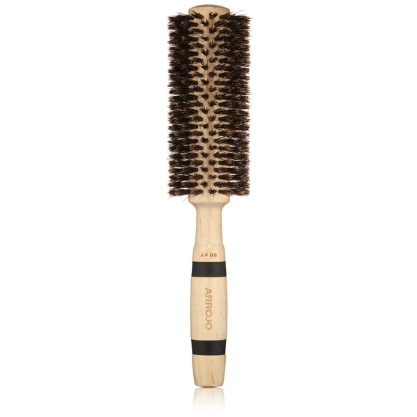 ARROJO Medium Round Hair Brush – Medium Round Brush for Blow Drying & Styling – Boar Bristle Hair Brush for Volume & Smoothness – Round Hair Brushes for Women & Men – Boar Bristle Brush for Long Hair