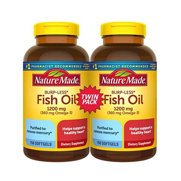 Fish Oil Burp-Less, 1200mg, 360mg Omega 3, 150ct