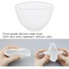 FERCAISH 4Pcs Diy Face Mask Mixing Bowl, Microwavable Silicone Facial Mud Bowl Cosmetic Beauty Tool for Home Salon(Small/Pink)
