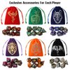 Grajar DND Dice Set, 42 Pcs polyhedral dice Set with 6 Colorful Animal Pattern Dice Bag and PU Leather and Velvet dice Tray for Dungeons and Dragons D&D RPG MTG Table Games Starry Sky