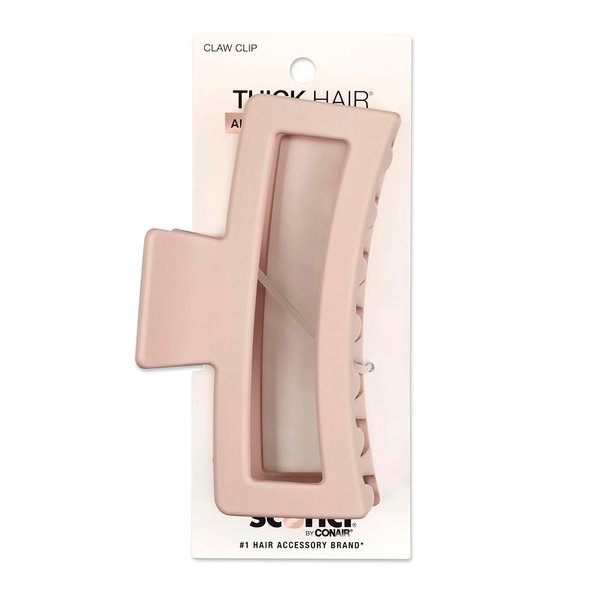 Scunci by Conair Thick Hair Claw Clip - hair accessories for women - hair clip - blush pink - 1 Count
