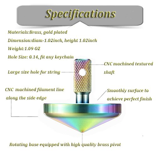 Colorful Metal Spinning Top Stainless Steel Precision Gyroscope Anti-Gravity Spinner Top Perfect Balance Desktop Toy, Unique Gift for Men/Adults