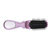 Compact Folding Hair Brush With Mirror Pocket Size Travel Car For Purse Bag massaging Bristles