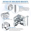 Mini Blind Brackets Bracket for Window Blinds, with Screws (6)