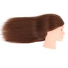 24-26’’ Cosmetology Mannequin Head with 100% Real Human Hair, 100% Human Hair Hairdresser Cosmetology Mannequin Manikin Training Head Hair and Free Clamp Holder
