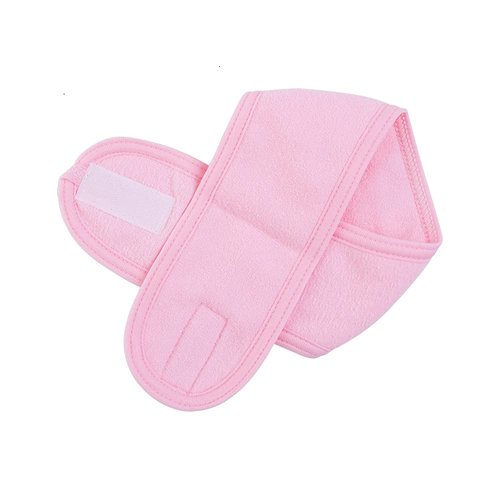 TopTie 10 Pack Custom Facial Spa Headband - Add Your Own Design, Black Makeup Headband with Magic Tape