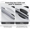neynavy 8 PCS Car Door Handle Scratch Protectors, Universal Carbon Fiber Car Door Handle Paint Guard, Door Handle Cups Protective Film Side Sticker, Prevent Paint Chipping Door Bowl Sticker (Black)