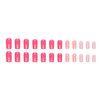 Hot Pink Press on Nails Medium Square SWEKKE Summer Fake Nails Flash Pink Full Cover False Nails with Nail Glue Glitter Glossy Glue on Nails Acrylic Nails Artificial Nails for Women Girls 24Pcs