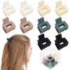 Ahoney 10Pcs Small Hair Claw Clips for Women Girls, 1inch Mini Matte Hair Clips Tiny Claw Hair Clips for Thin Thick Medium Hair Cute Jaw Clips Hair Barrettes Clip with Gift Box (Neutral)