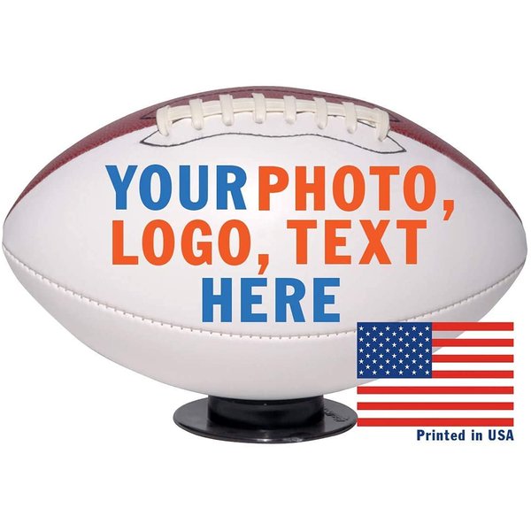 Personalized Custom Full 12 Inch Football with Base | Regulation Size | Customized Football Trophy for Coach, Dad, Any Football Fan